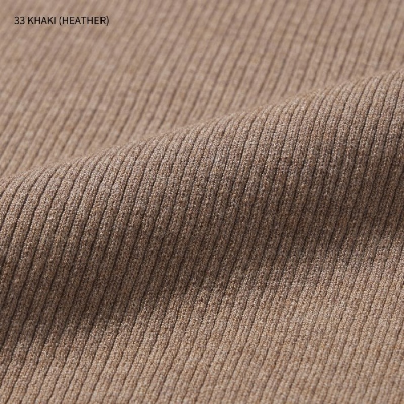Uniqlo Washable Knit Ribbed Lounge レディース パンツ カーキ | 2200675