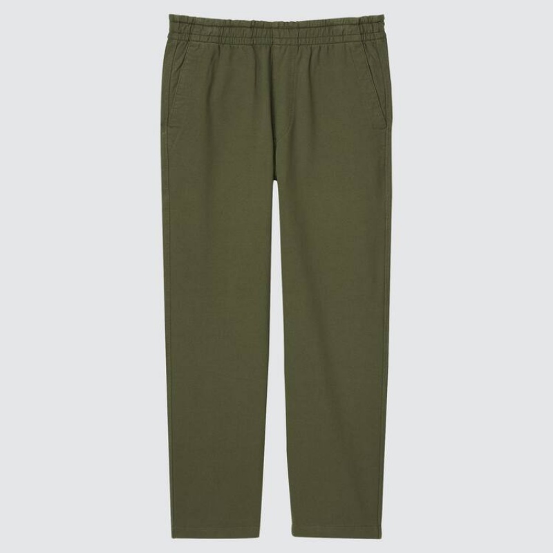 Uniqlo Washed Jersey Ankle Length メンズ パンツ オリーブ | 69462