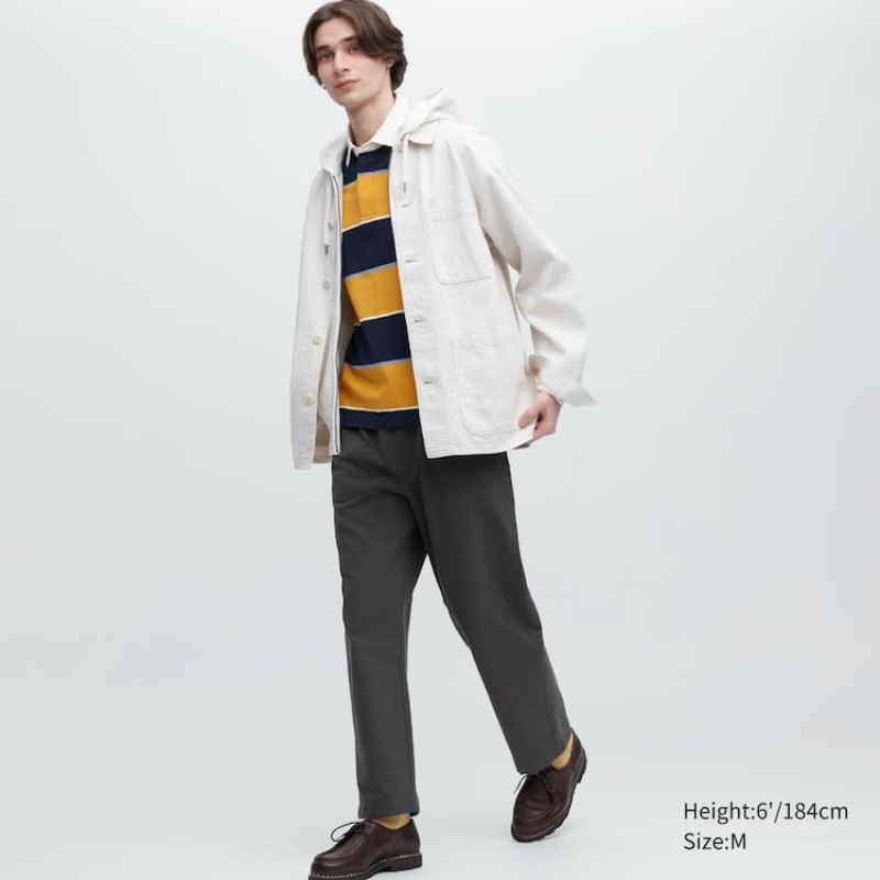 Uniqlo Washed Jersey Ankle メンズ パンツ グレー | 2328466