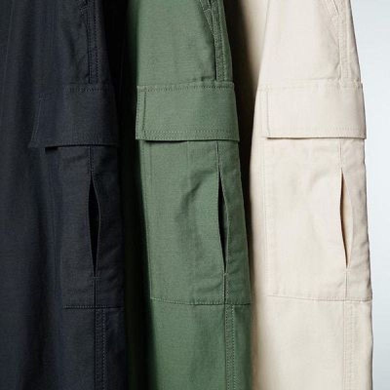 Uniqlo Wide Straight Cargo レディース パンツ 白 | 7173003