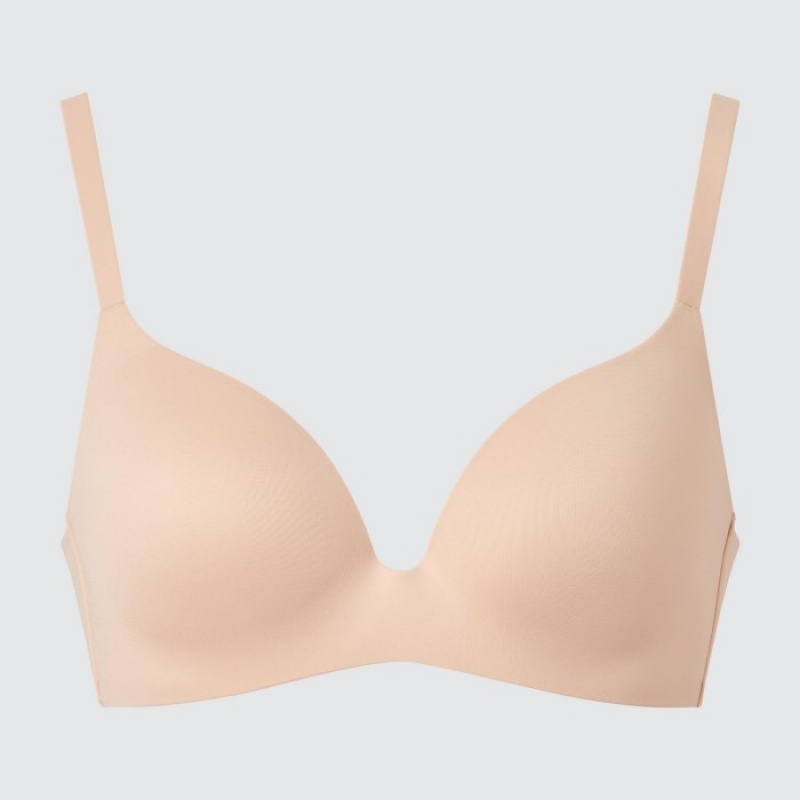 Uniqlo Wireless (3D Hold) レディース ブラ ベージュ | 830664