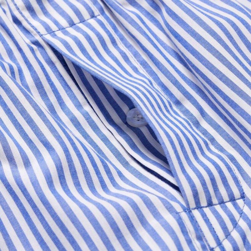 Uniqlo Woven Striped Boxer メンズ ランジェリー 青 | 9674126